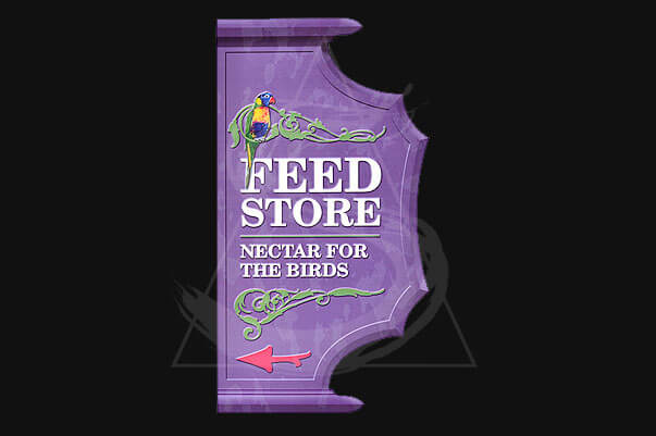 Feed Store Lorikeet Sign